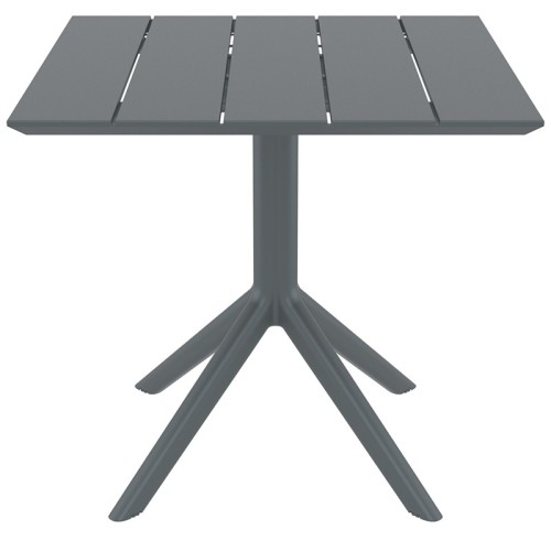 PARIS DARK GREY 80X80X74εκ. ΤΡΑΠΕΖΙ ΠΟΛ/ΝΙΟΥ