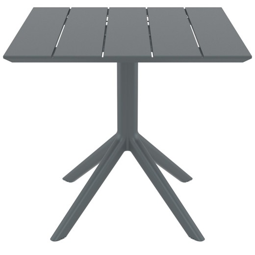 PARIS DARK GREY 80X80X74εκ. ΤΡΑΠΕΖΙ ΠΟΛ/ΝΙΟΥ