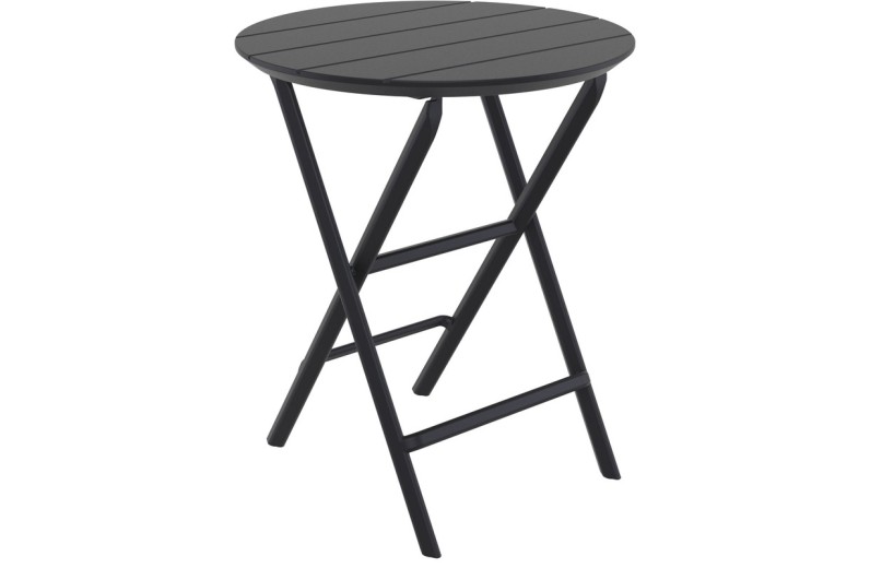 HELEN BLACK Φ60X74εκ. ΤΡΑΠΕΖΙ ΠΤΥΣ/ΝΟ ΠΟΛ/ΝΙΟΥ