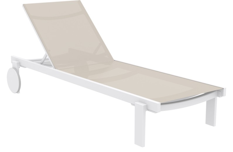 CASABLANCA ΞΑΠΛΩΣΤΡΑ WHITE/TAUPE ΑΛΟΥΜ-ΠΟΛ/ΝΙΟΥ