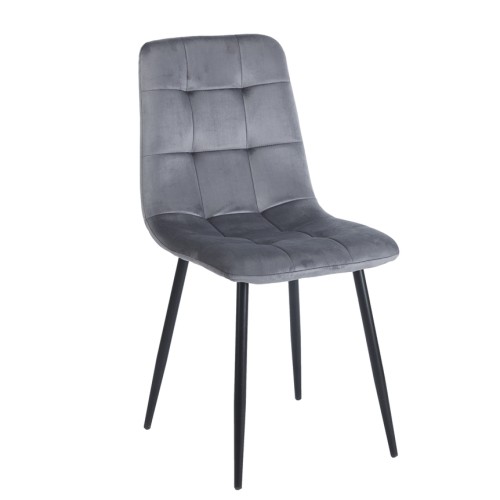 OSCAR GREY VELVET ΥΦΑΣΜΑ ΚΑΡΕΚΛΑ ΜΕΤΑΛΛΙΚΗ