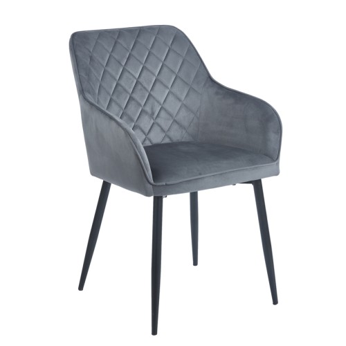 SIENA GREY VELVET ΥΦΑΣΜΑ ΠΟΛΥΘΡΟΝΑ ΜΕΤΑΛΛΙΚΗ