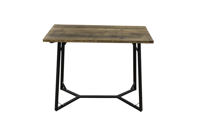 BISTRO ΤΡΑΠΕΖΙ BAR 120X65X108εκ. ΜΑΥΡΟ ΜΕΤΑΛΛΟ-ΞΥΛΟ