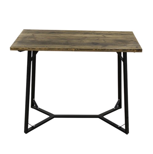 BISTRO ΤΡΑΠΕΖΙ BAR 120X65X108εκ. ΜΑΥΡΟ ΜΕΤΑΛΛΟ-ΞΥΛΟ