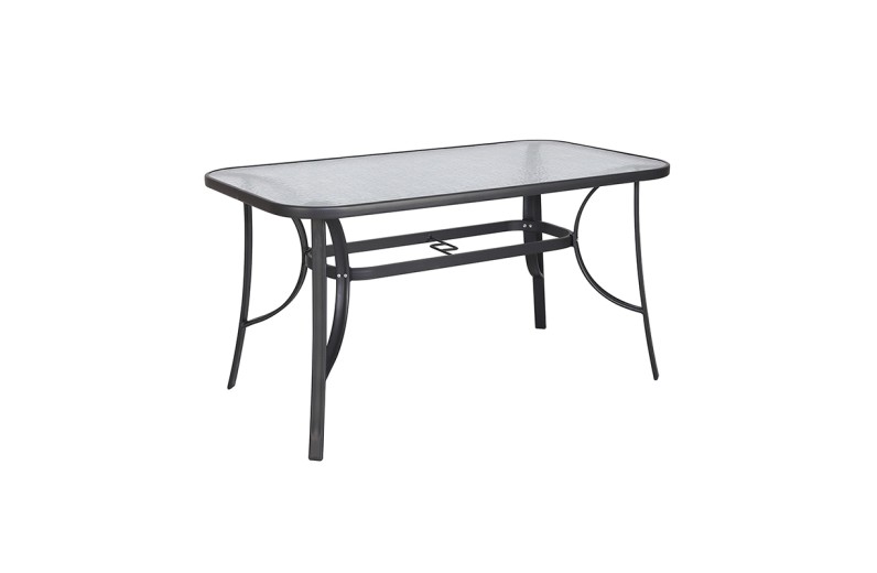 DENIM ΑΝΘΡΑΚΙ 140Χ80X71εκ. ΜΕΤΑΛΛΙΚΟ ΤΡΑΠΕΖΙ