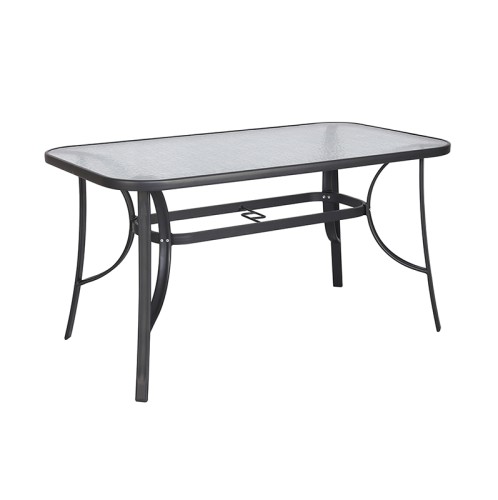 DENIM ΑΝΘΡΑΚΙ 140Χ80X71εκ. ΜΕΤΑΛΛΙΚΟ ΤΡΑΠΕΖΙ