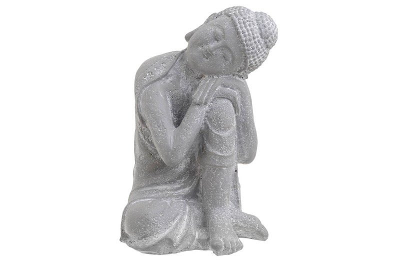 INART Επιτραπέζιο Διακοσμητικό - 16cm x 25cm x 16cm - Γκρί - Πολυρεσίνη