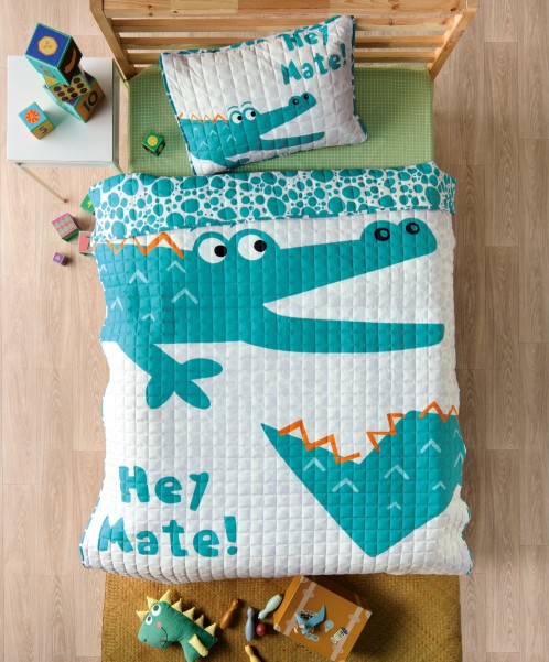 GATORITO ΣΕΤ 2 ΤΕΜ ΚΟΥΒΕΡΤΟΡΙΟ ΜΟΝΟ - MICROFIBER (160X220)+(50Χ70)