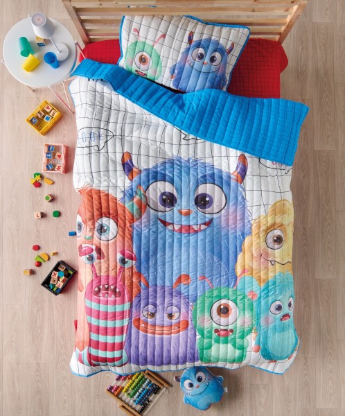 MOSTRO ΣΕΤ 2 ΤΕΜ ΚΟΥΒΕΡΤΟΡΙΟ ΜΟΝΟ - MICROFIBER (160X220)+(50Χ70)