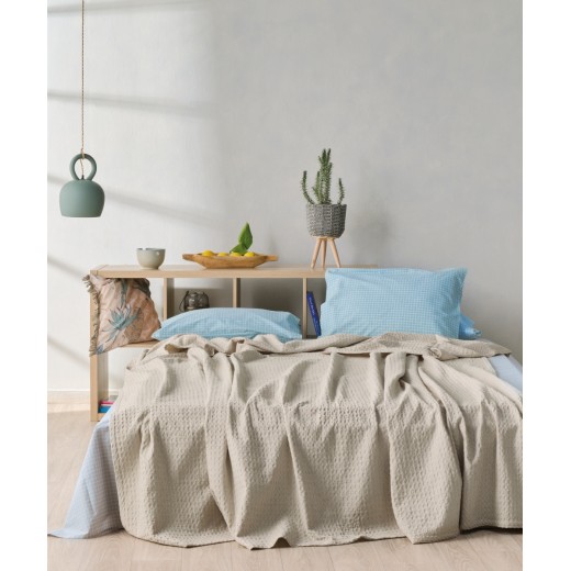 ILLUSION 12 ΚΟΥΒΕΡΤΑ ΜΟΝΗ ΒΑΜΒΑΚΕΡΗ WAFFLE (170X250)