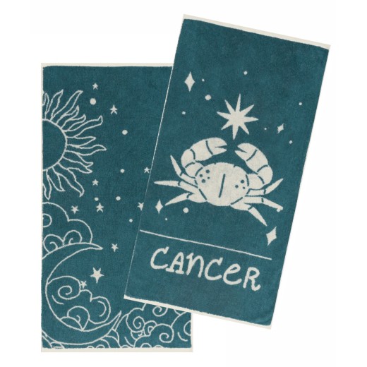 ZODIAC-CANCER ΣΕΤ 2 ΤΕΜ ΠΕΤΣΕΤΕΣ ΠΡΟΣΩΠΟΥ (50X90)